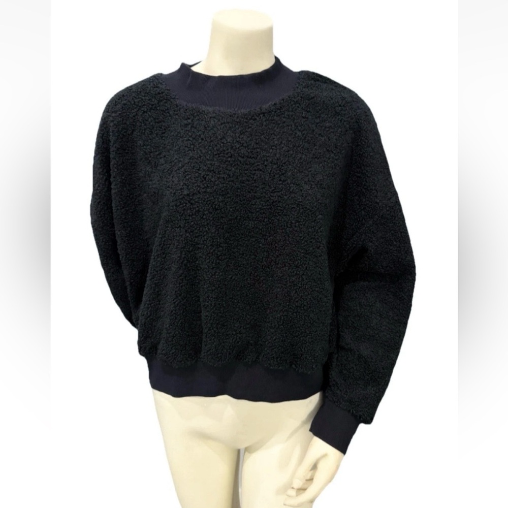 Fabletics Malia Polar Fleece Pullover Black XXL 14-16 NWT Cozy Sweater Jacket
